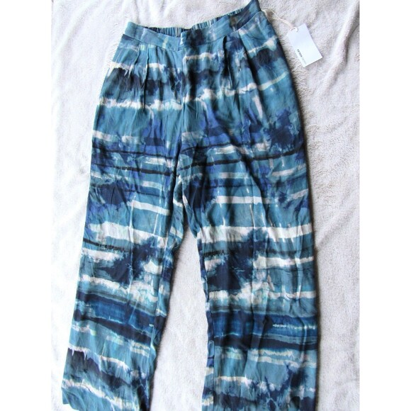 Wide Leg Pants FIFTEEN TWENTY Boho Hippy Tie Dye Festival Blue Women's Large NWT - Picture 12 of 13